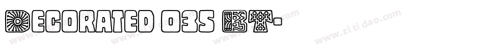 Decorated 035 BT字体转换